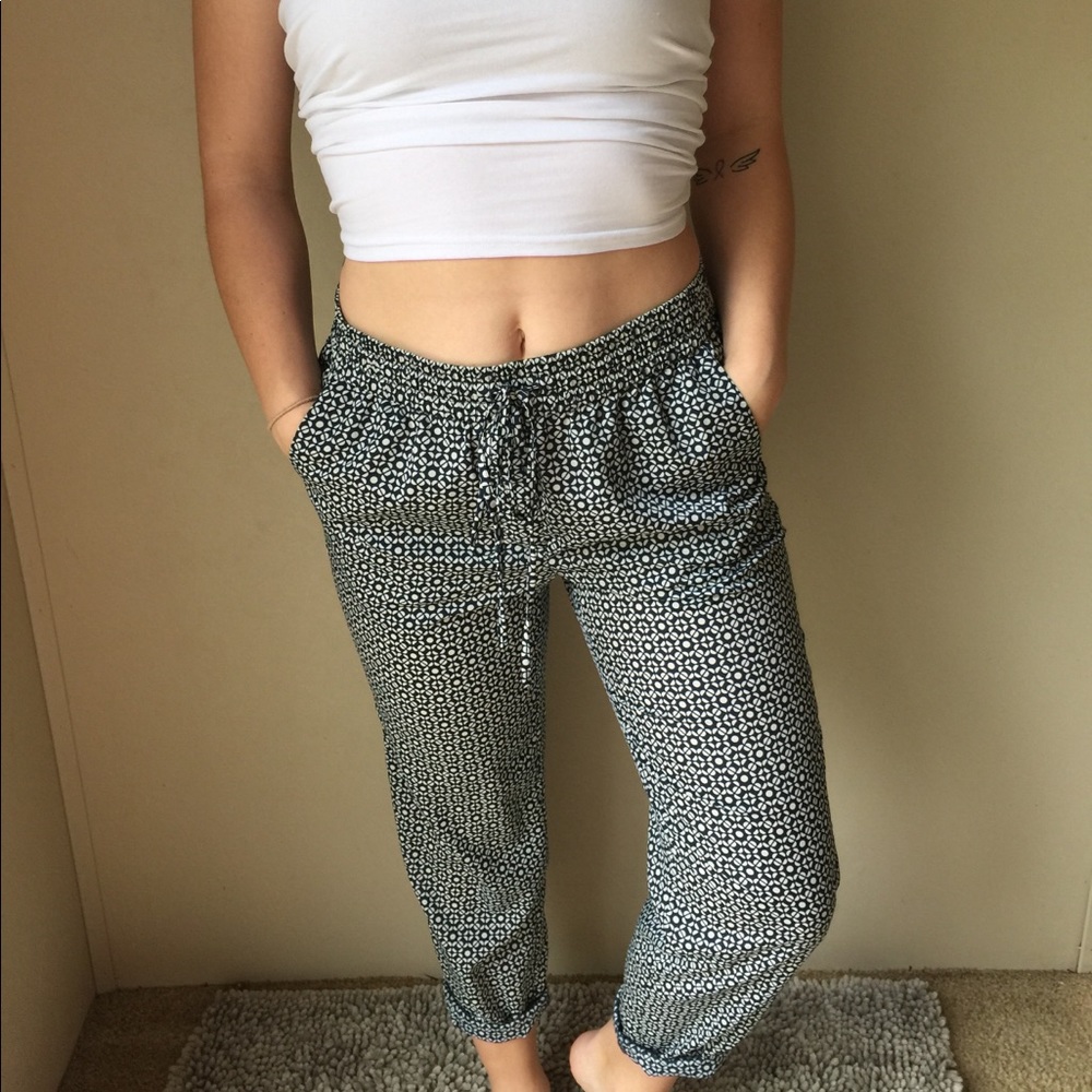 J. Crew navy pattern pants